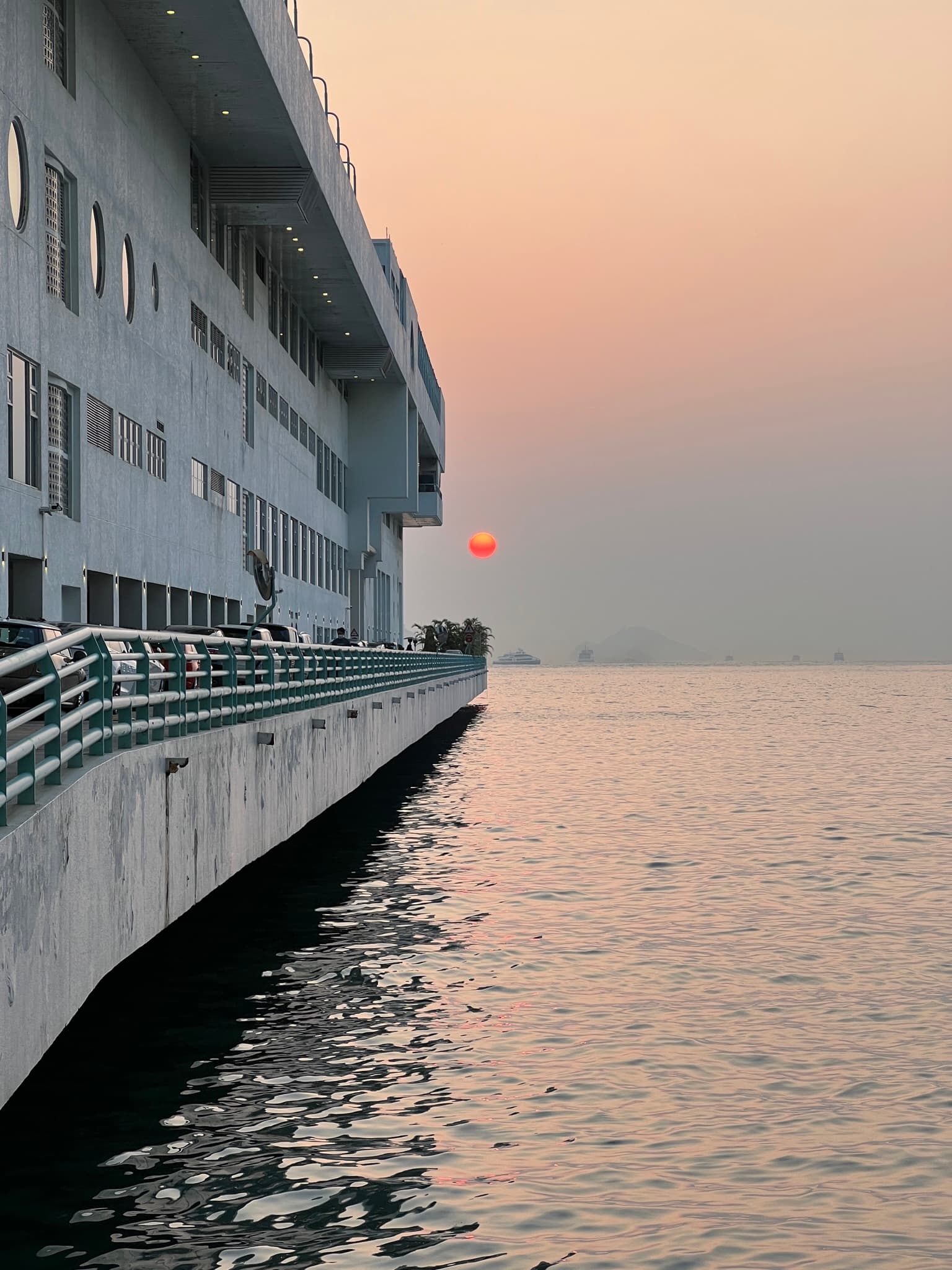 Hong Kong waterfront at sunset